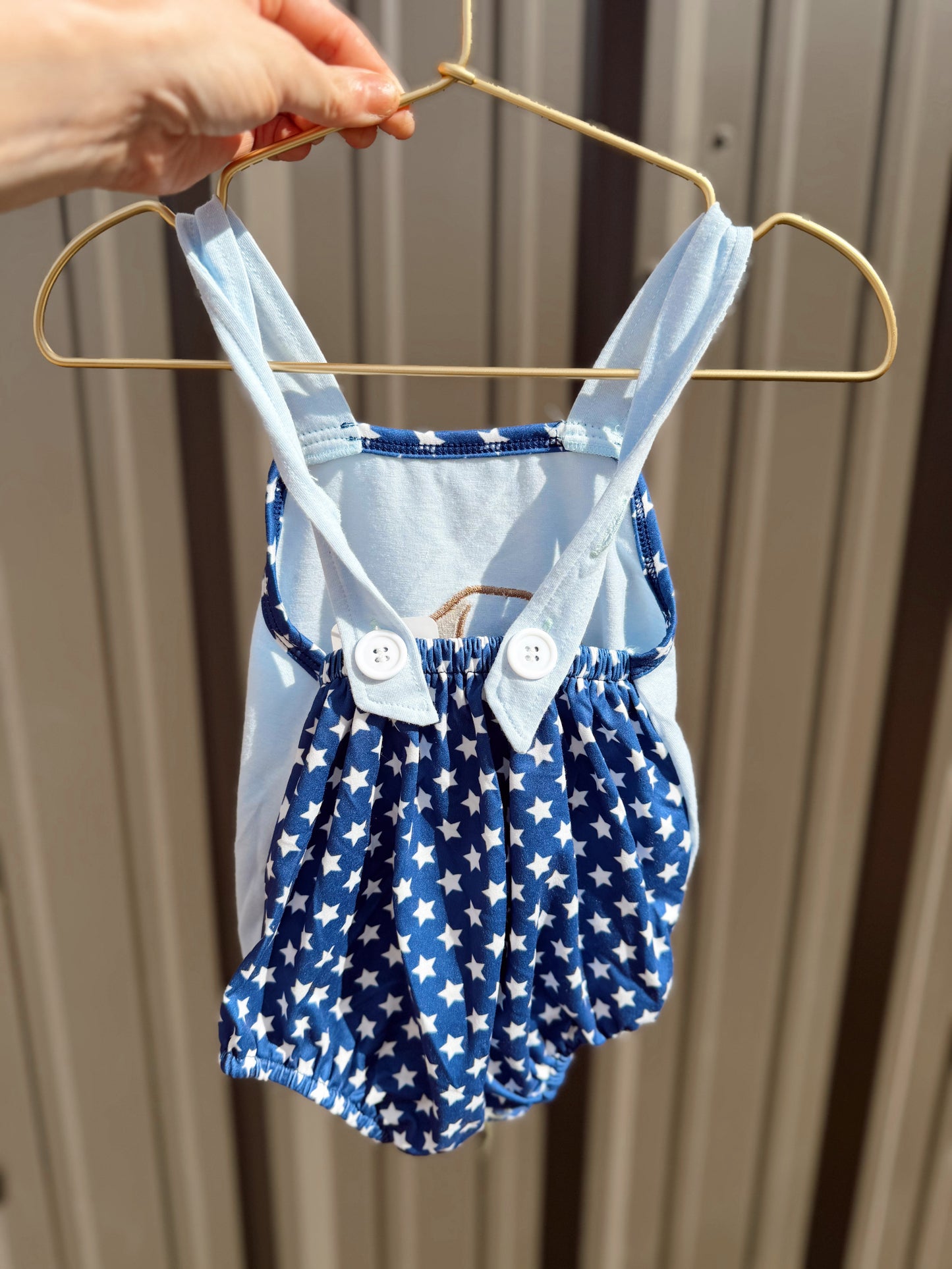 Baby Dog Appliqué Patriotic Bubble