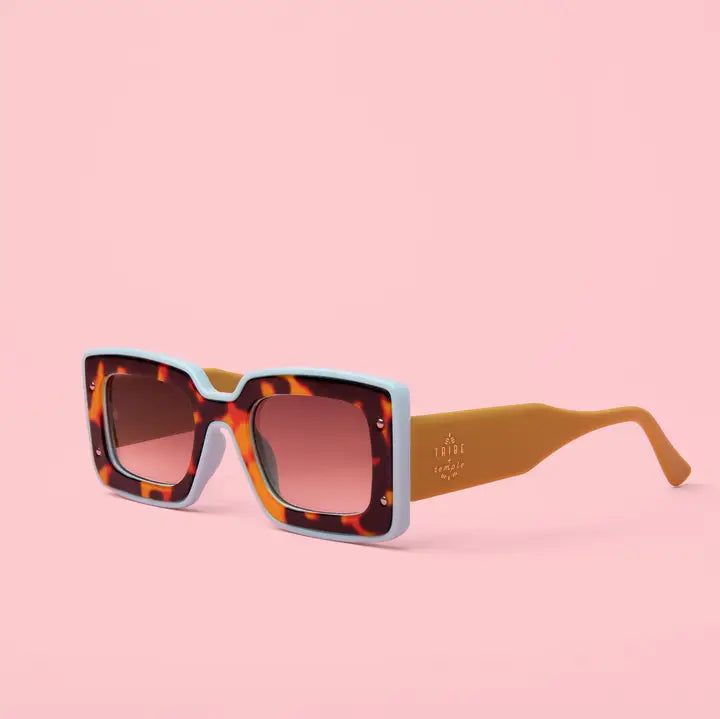 Deco Sunglasses Chartreuse + Sky Blue