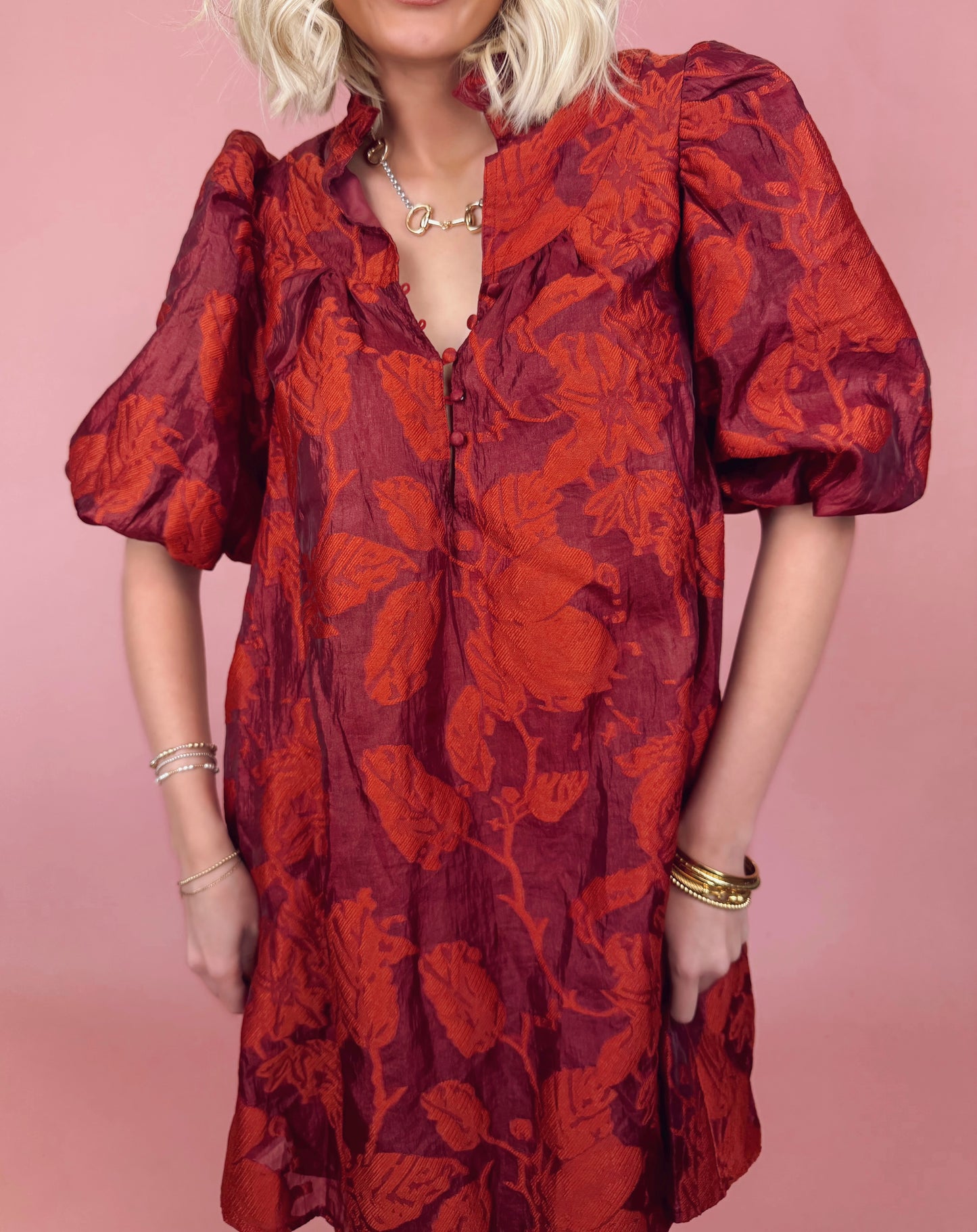 Crimson Bloom Dress