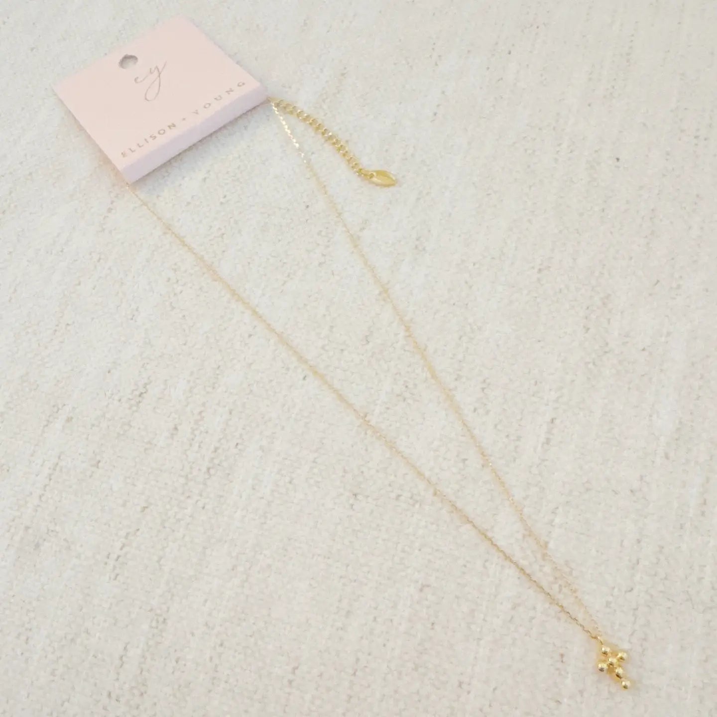 Mini Dot Cross Pendant Necklace