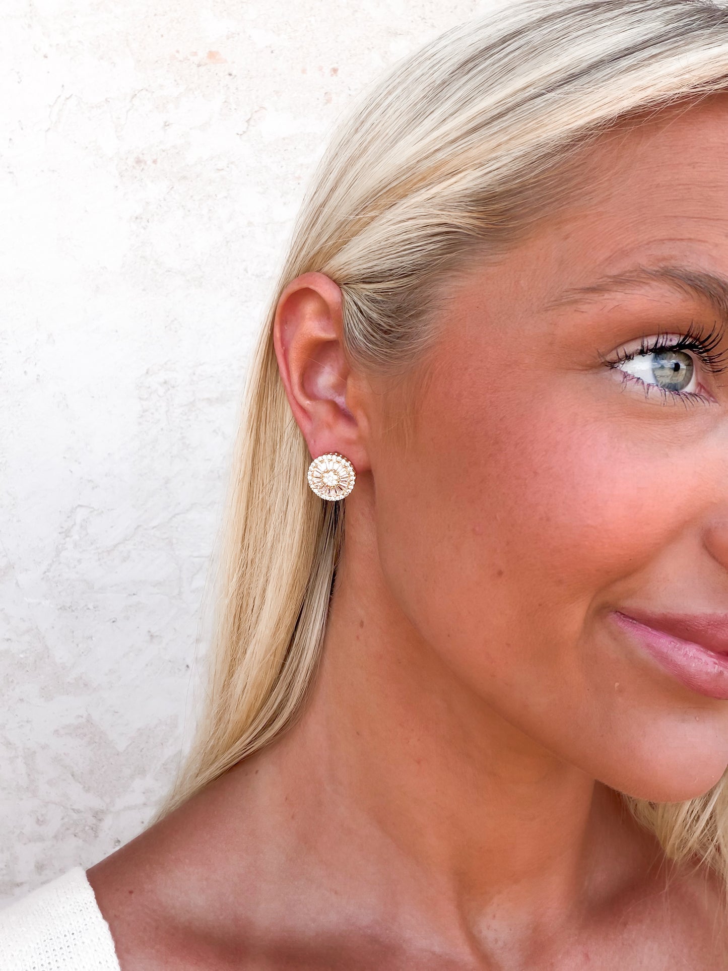 Vintage Glamour Gemstone Stud Earrings