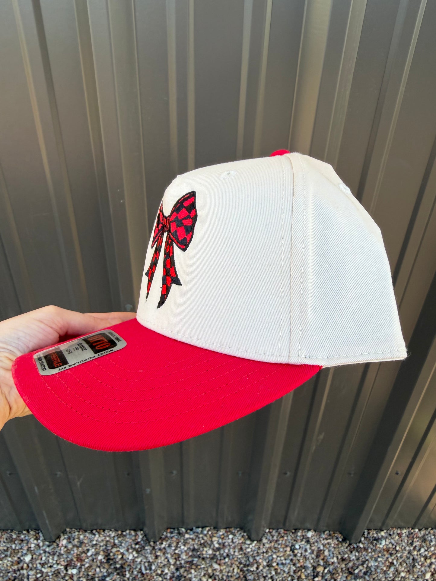 Checkered Bow Hat