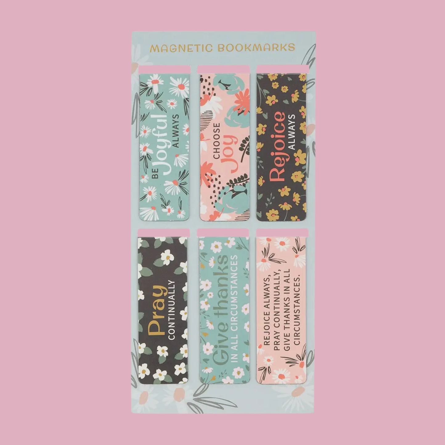 Magnetic Bookmark Set Be Joyful Always
