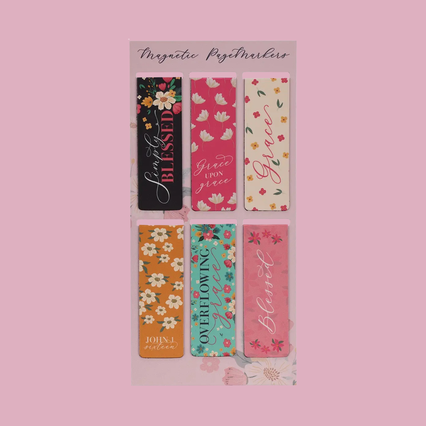 Magnetic Bookmark Set Overflowing Grace