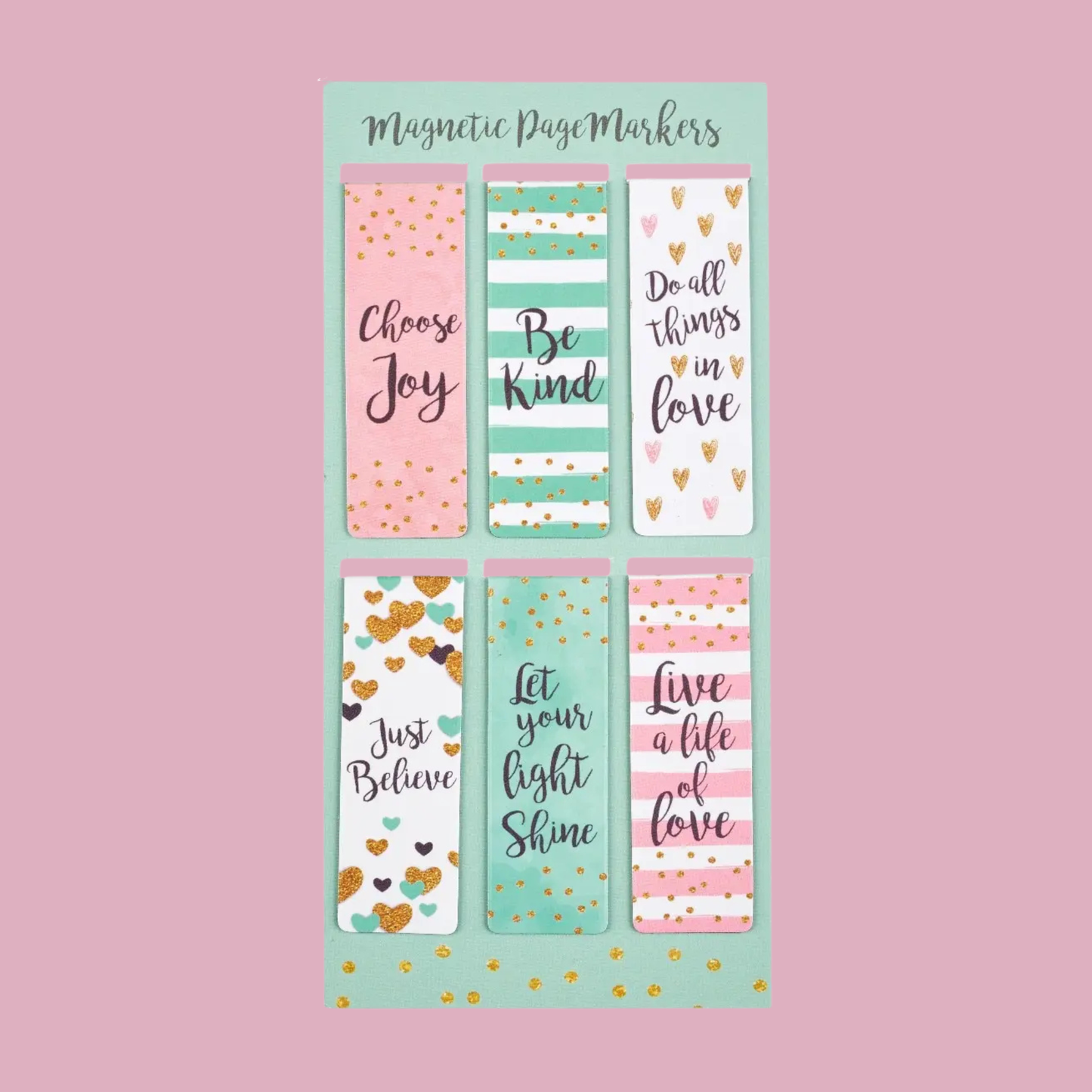 Magnetic Bookmark Set Sparkle Collection