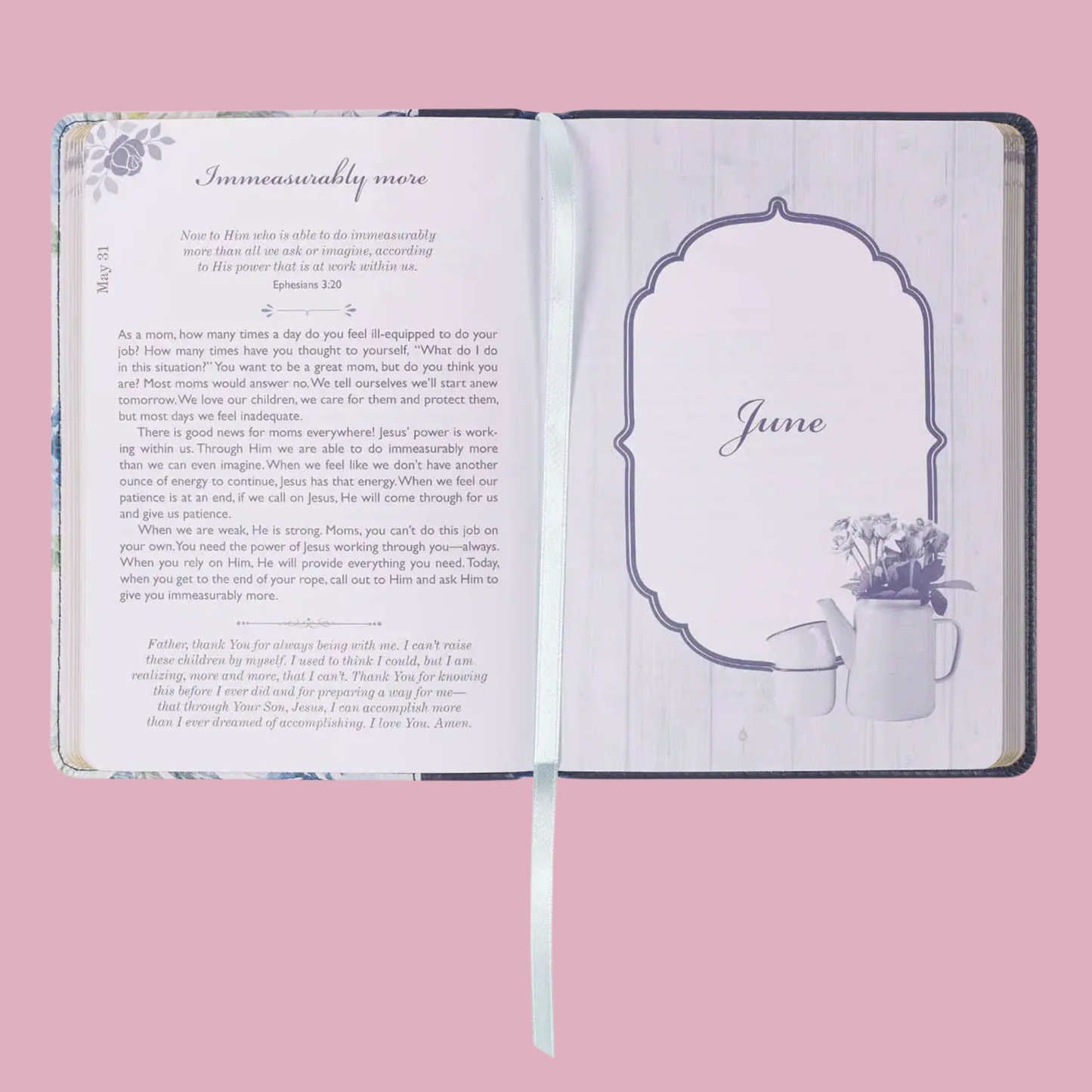 Devotional Moments with God For Mom's Faux Leather