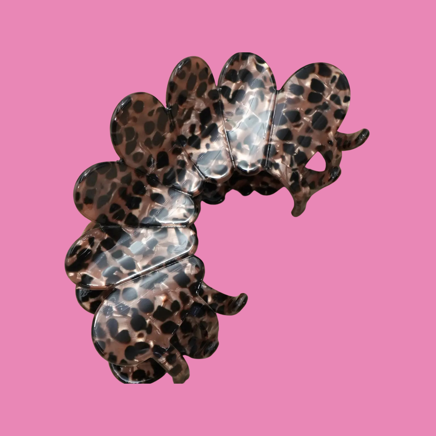 Jumbo Animal Leopard Print Hair Claw Clip