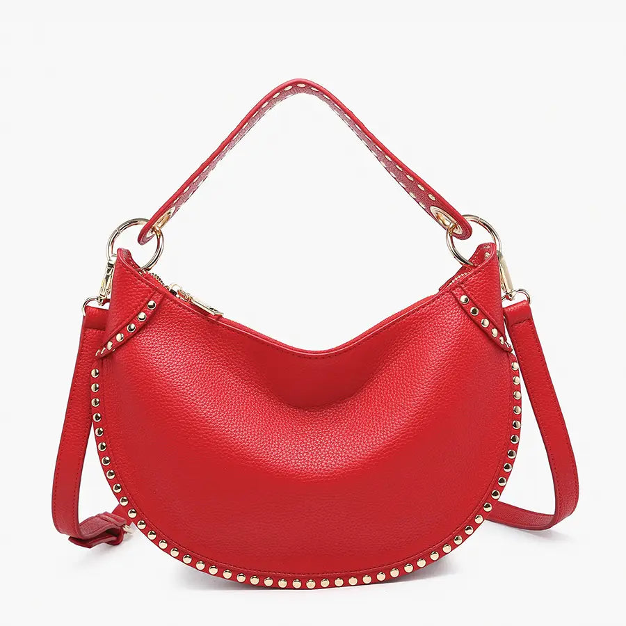 Jenna Studded Shaped Shoulder Bag