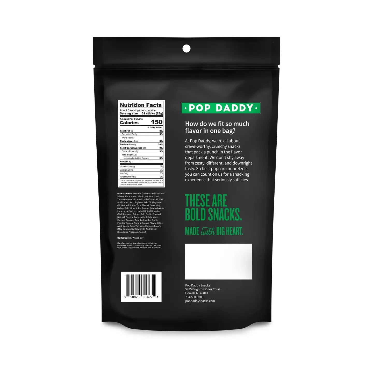 Pop Daddy – Mexican Street Corn Seasoned Pretzels 7.5oz