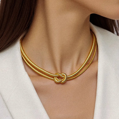 Evereign 18K Gold Non-Tarnish Knot Necklace