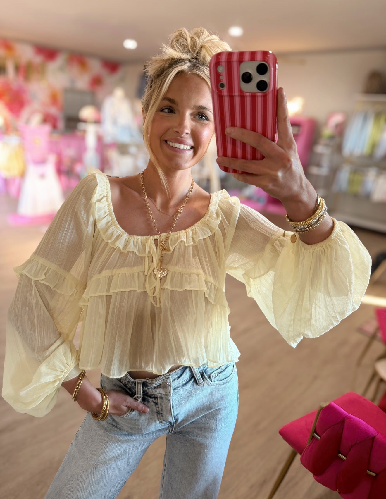 ruffle cup top