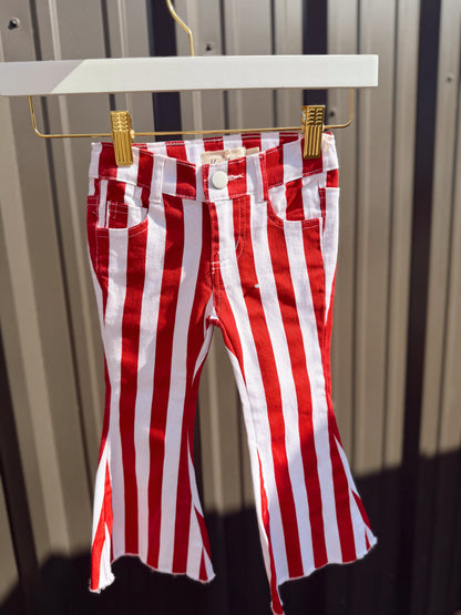 Red Striped Bell Bottoms