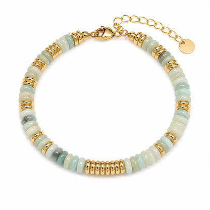 Aurora Blue Natural Stone Beaded Bracelet