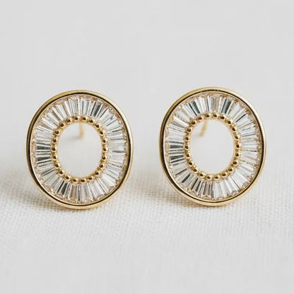 Chic Geometric Circle Drop Earrings