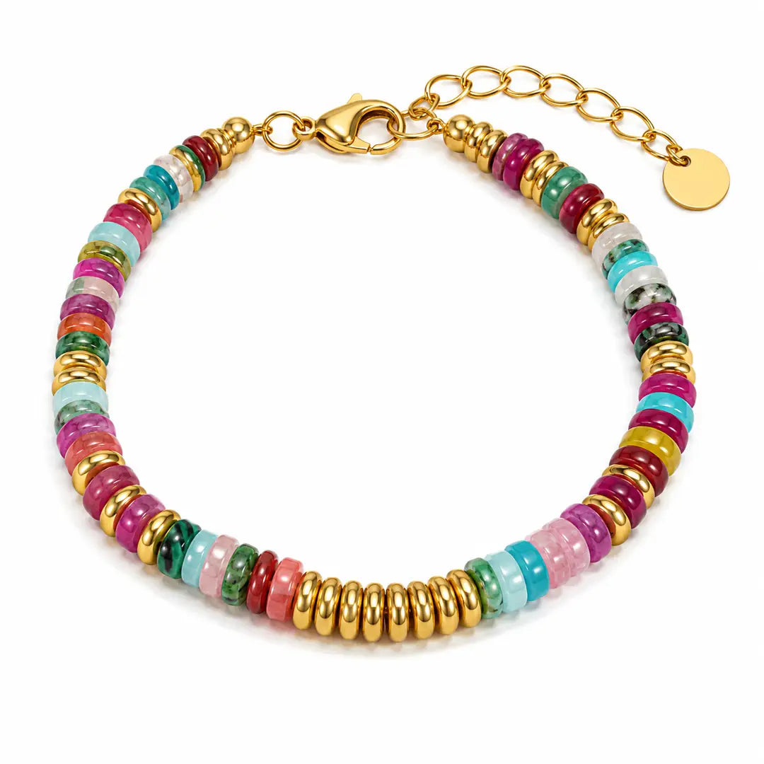 Aurora Colorful Natural Stone Beaded Bracelet