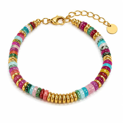 Aurora Colorful Natural Stone Beaded Bracelet