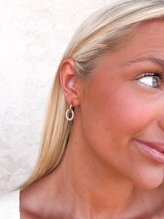 Two Toned Knocker Earrings