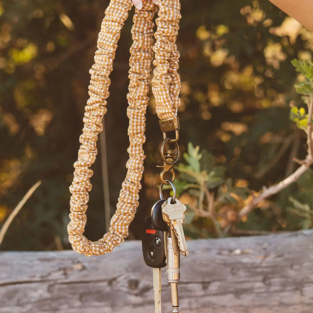 Mustard Gingham Lanyard