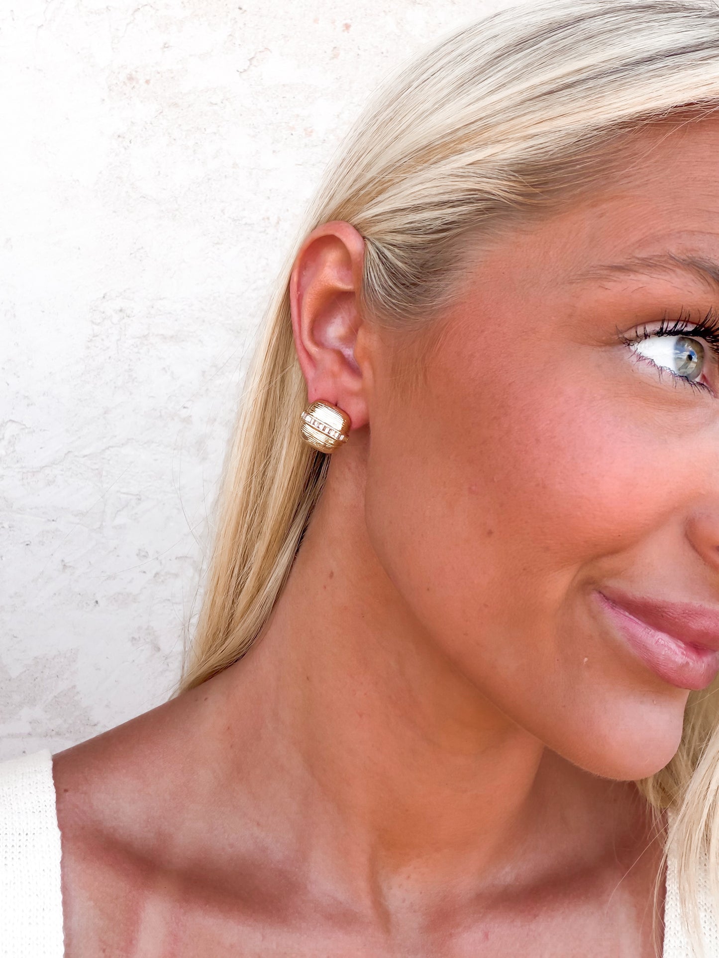 Artisan Geometric Stone Drop Earrings