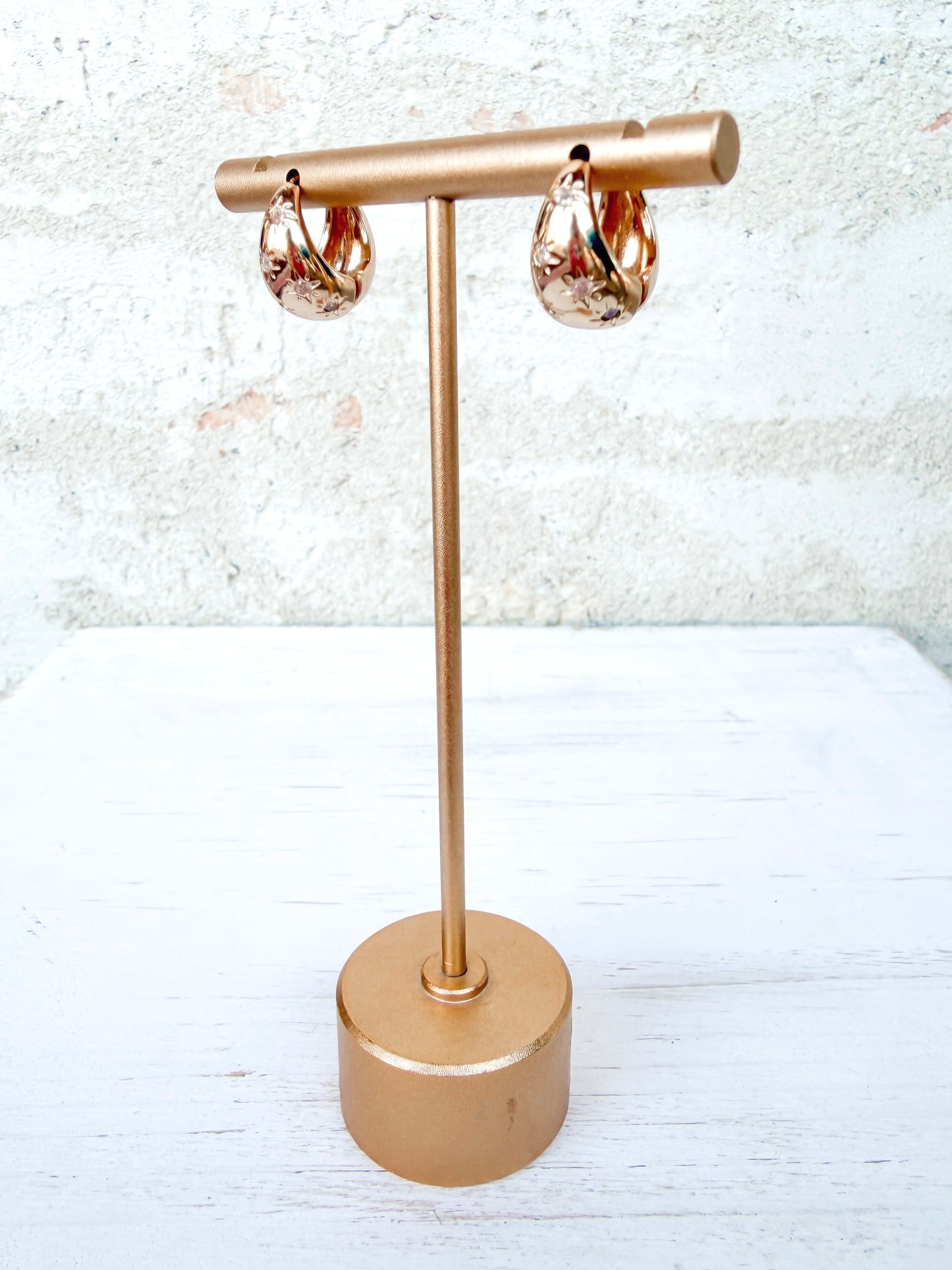 Geometric Star Drop Earrings
