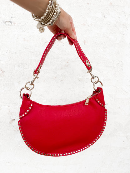 Jenna Studded Shaped Shoulder Bag