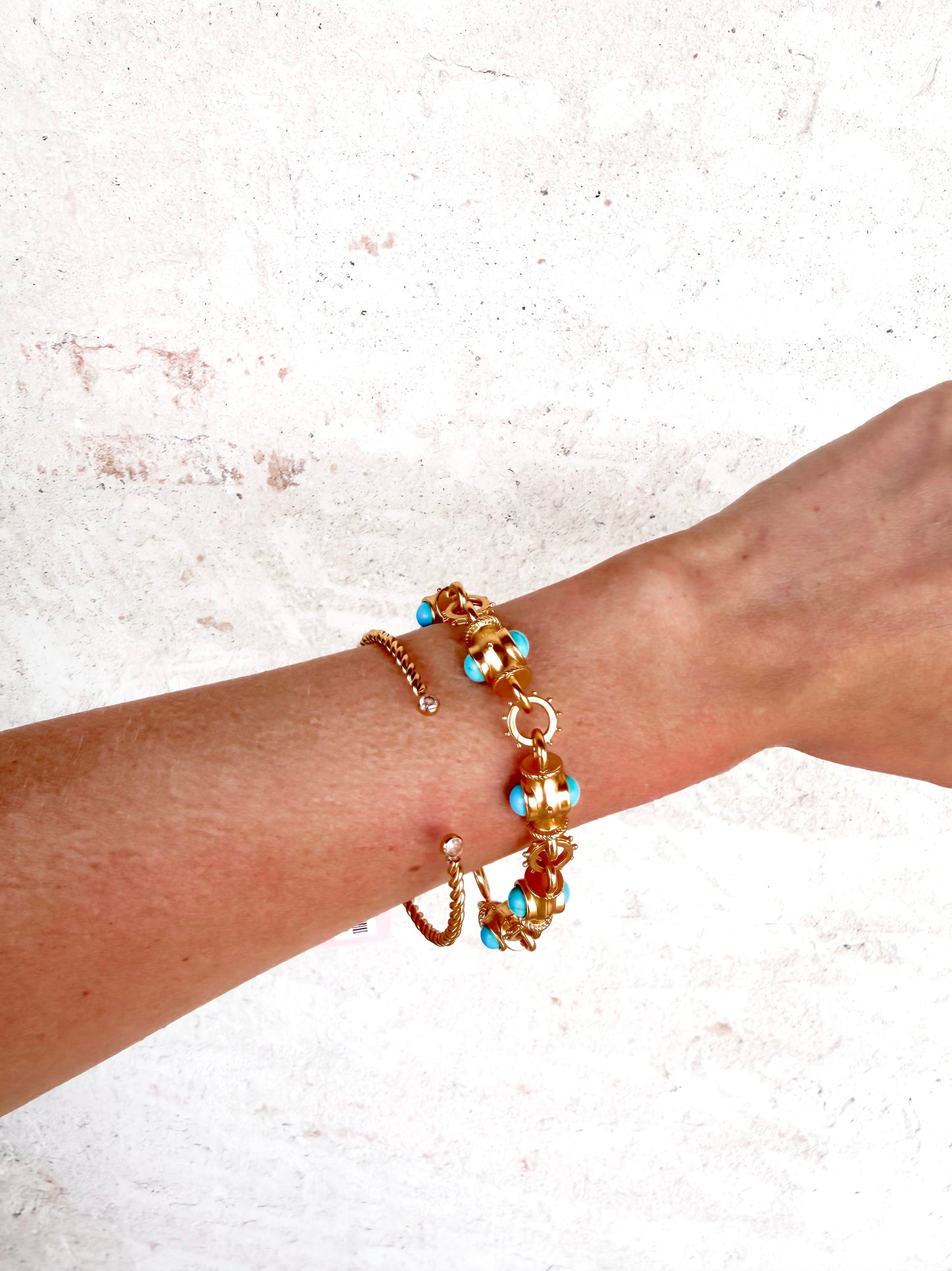 Teal Chain Dangle Bracelet