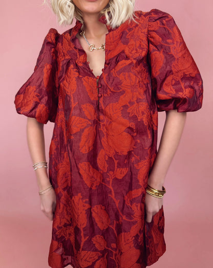 Crimson Bloom Dress
