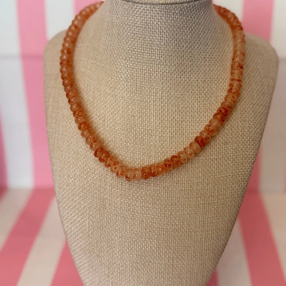 Orange Beaded Necklace