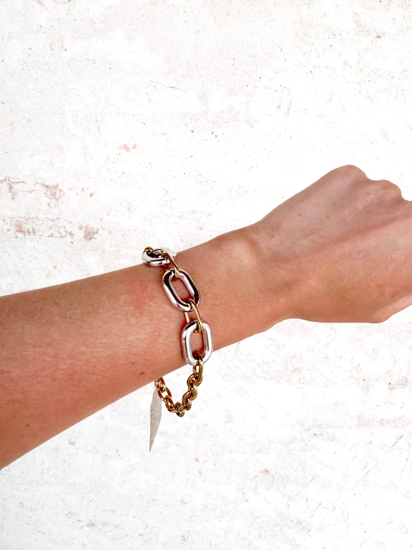 Silver & Gold Chain Bracelet