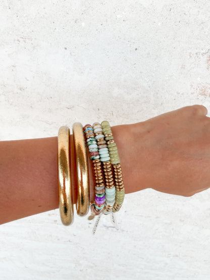 Aurora Lime Natural Stone Beaded Bracelet