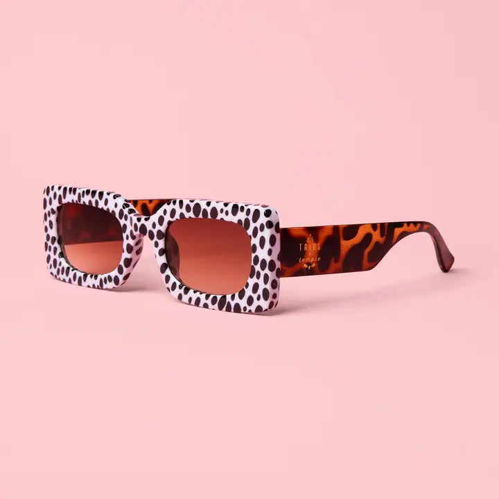 Spot Me If You Can Mixed Print Sunglasses