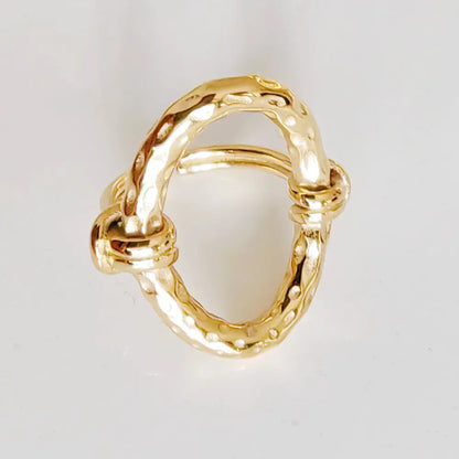 Siena Hammered Oval Ring