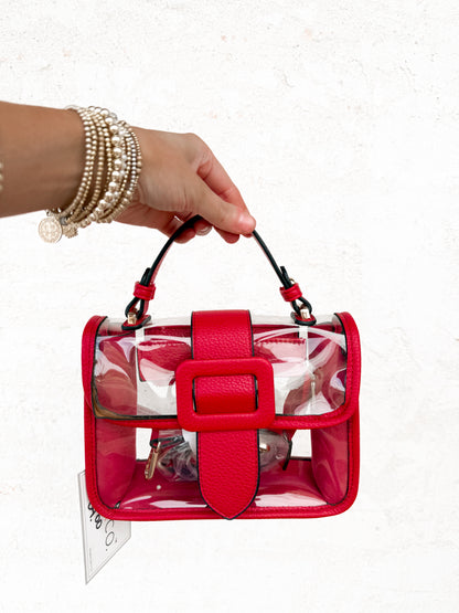 Toni Clear Flapover Crossbody Bag