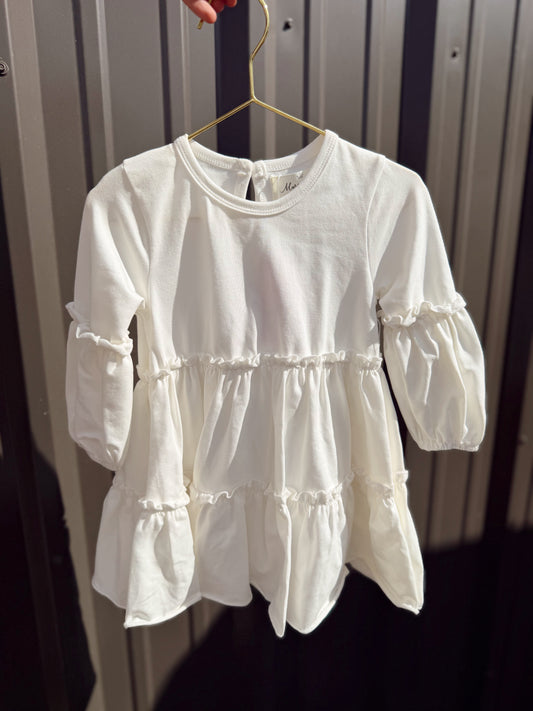 Cotton Ruffle Tunic - White