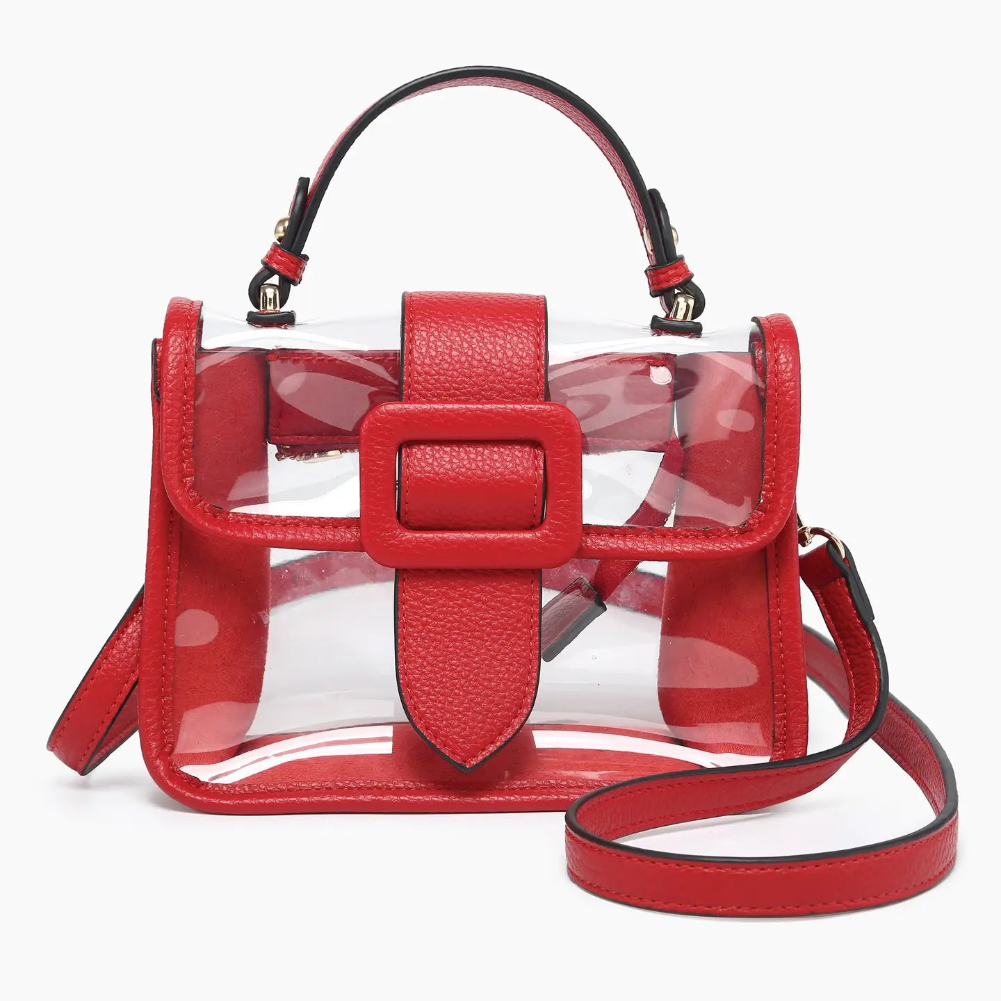 Toni Clear Flapover Crossbody Bag
