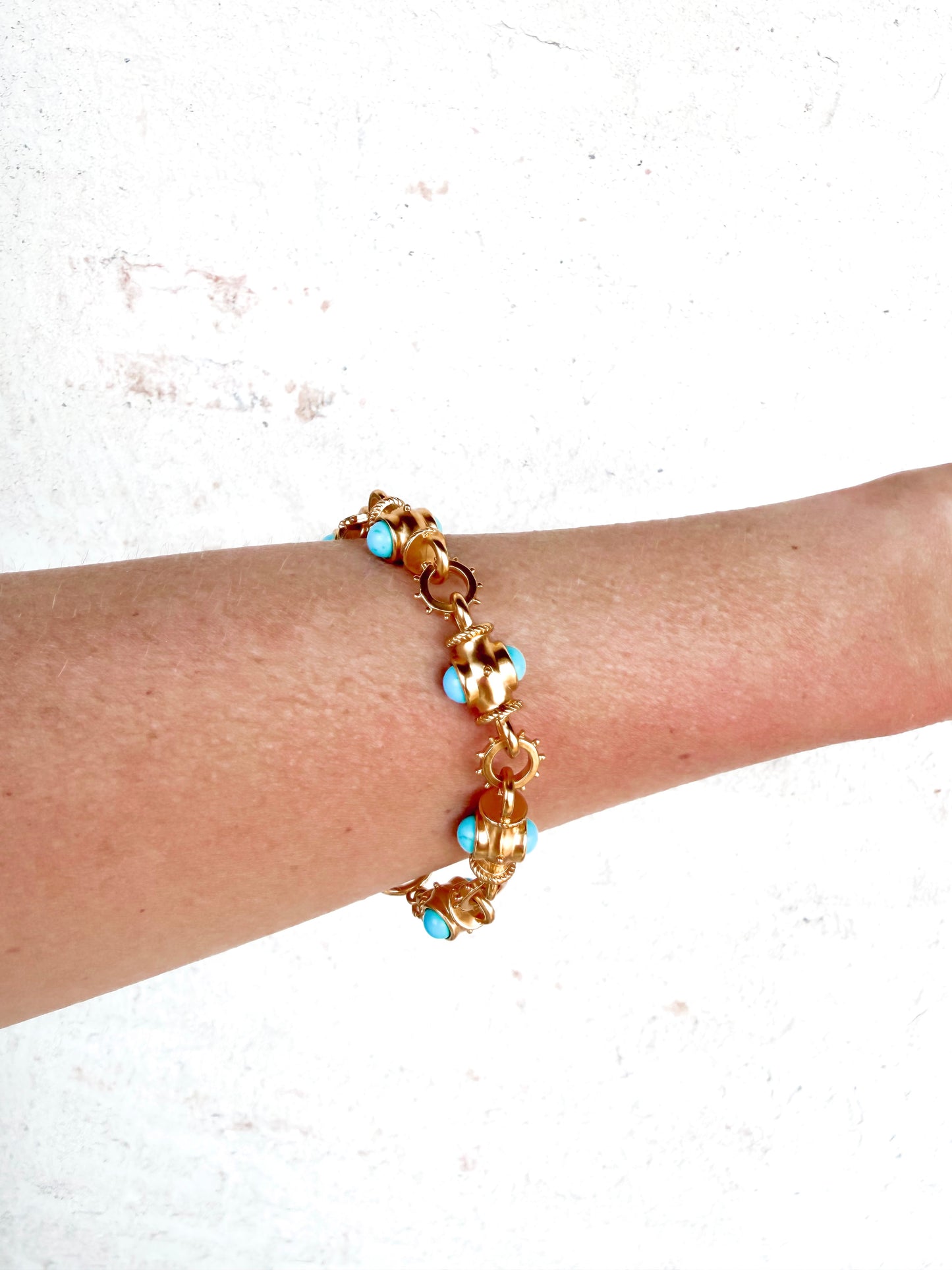 Teal Chain Dangle Bracelet