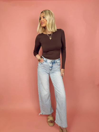 Miley top - brown