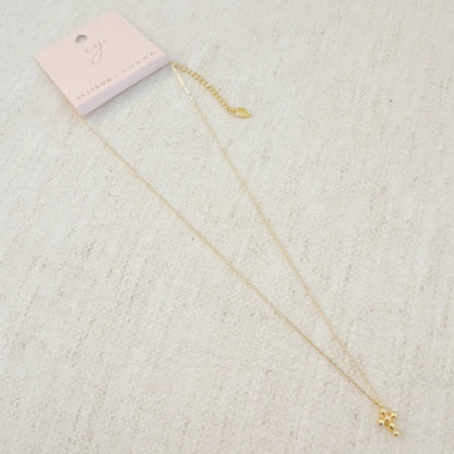 Mini Dot Cross Pendant Necklace