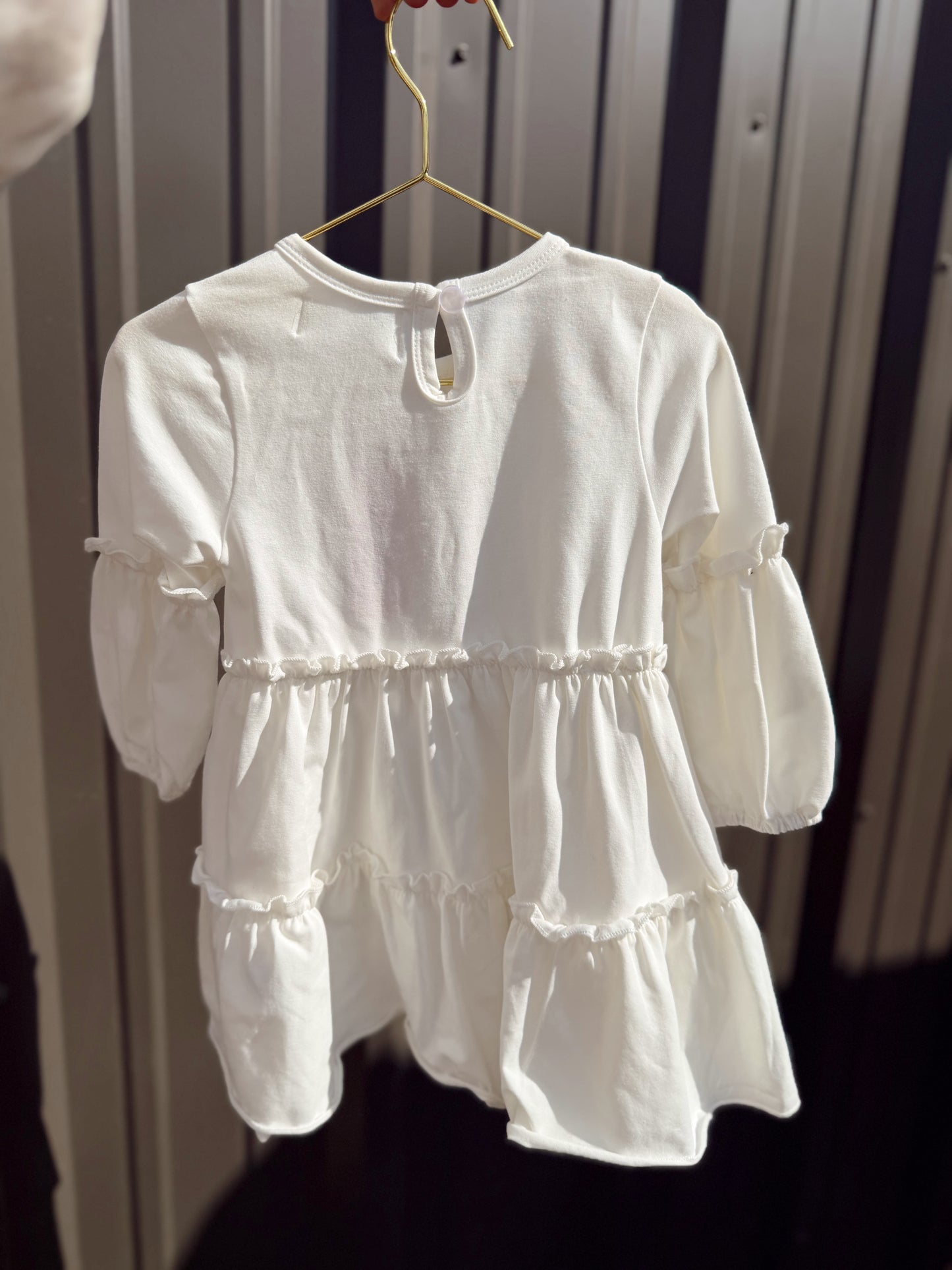 Cotton Ruffle Tunic - White