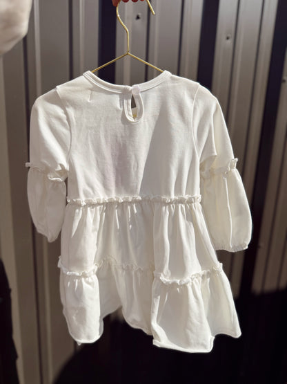 Cotton Ruffle Tunic - White