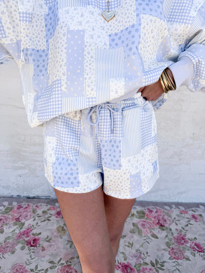 floral blues shorts