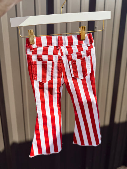 Red Striped Bell Bottoms