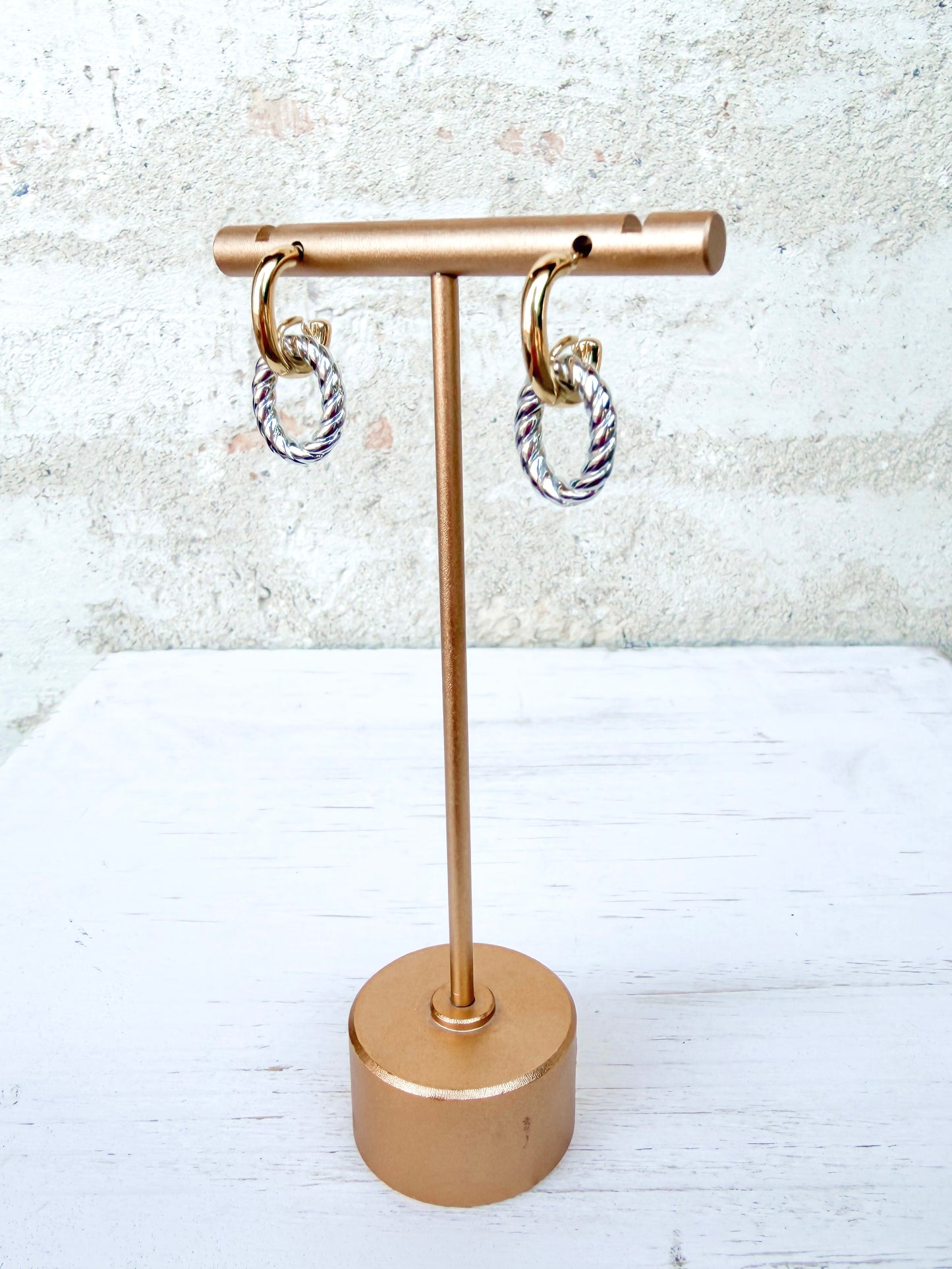 Two Toned Knocker Earrings