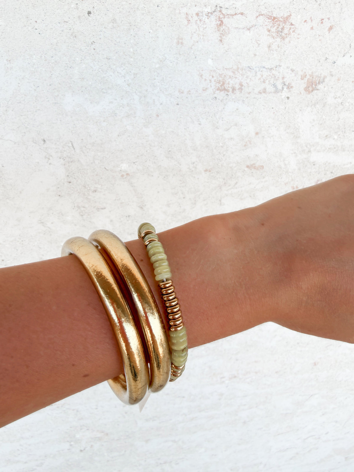 Aurora Lime Natural Stone Beaded Bracelet