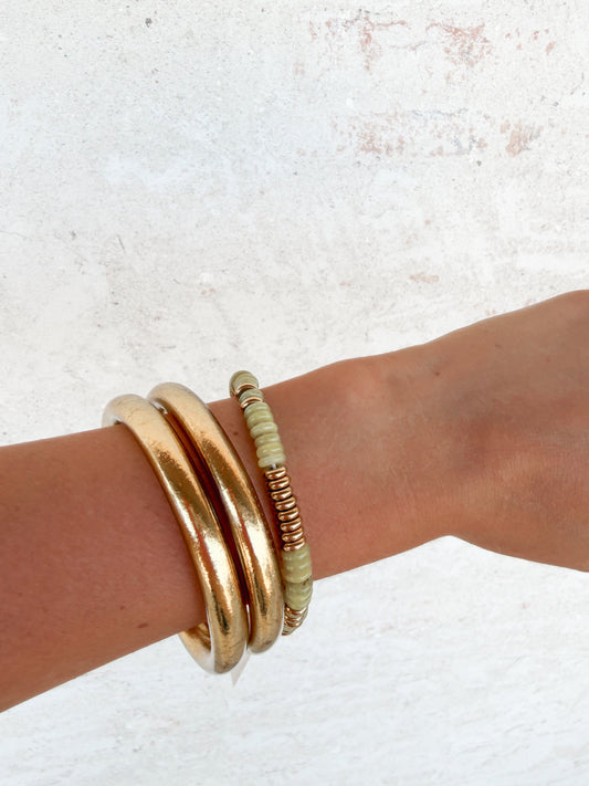 Aurora Lime Natural Stone Beaded Bracelet