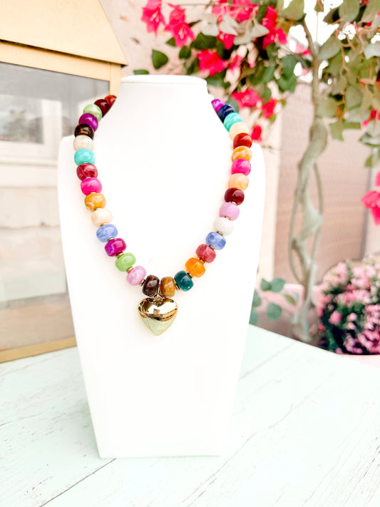 Big Bubble Heart Necklace