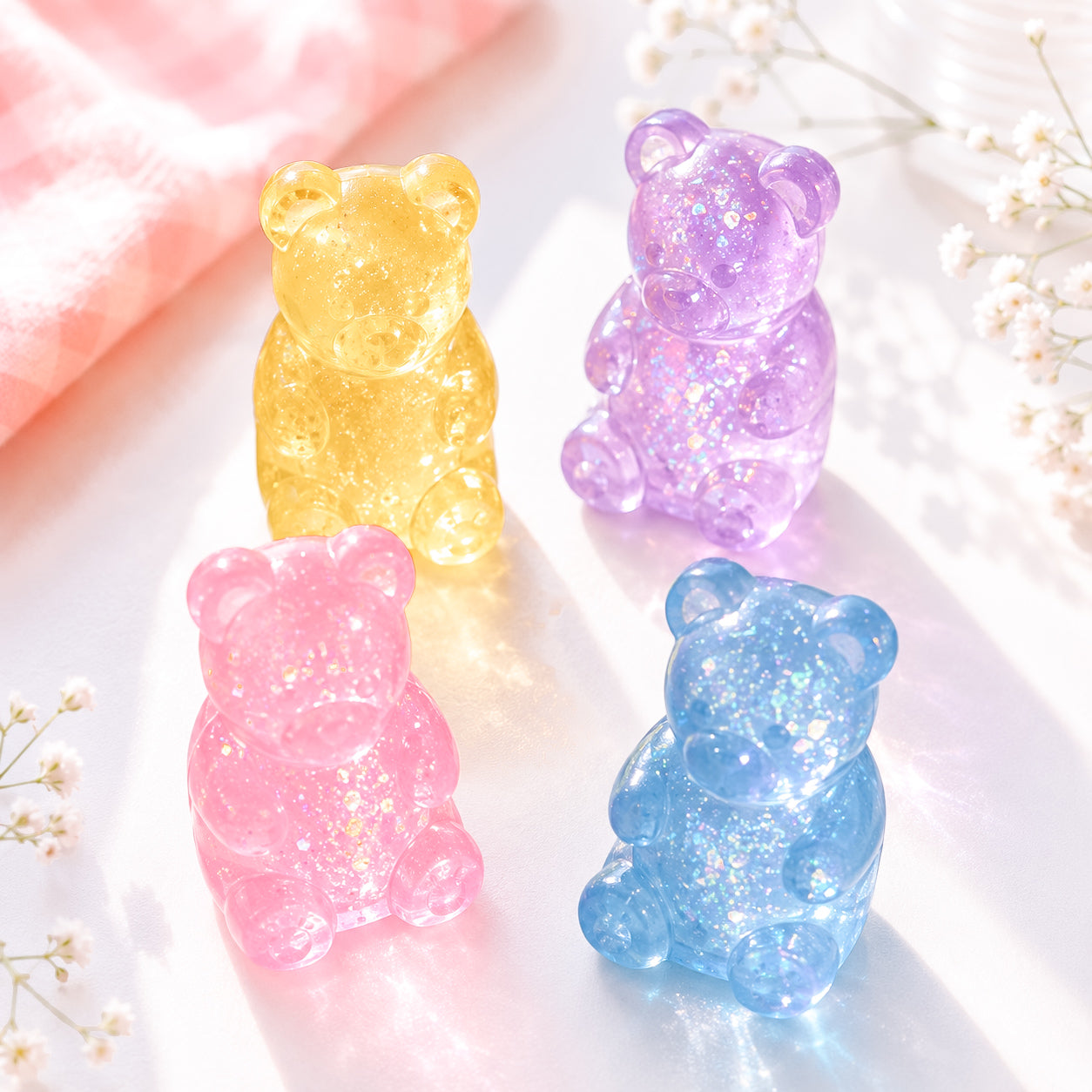 Glitter Gummy Bear Squishy