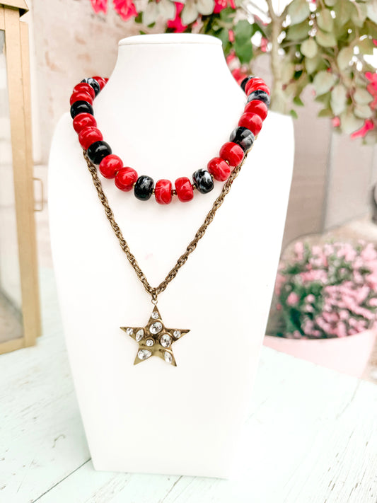 Jeweled Icon Necklace Water Resistant