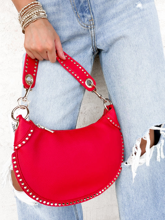 Jenna Studded Shaped Shoulder Bag
