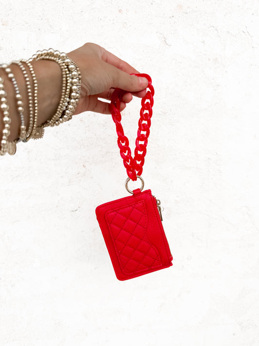 Rhodes Quilted Wallet w/ Chain Bangle